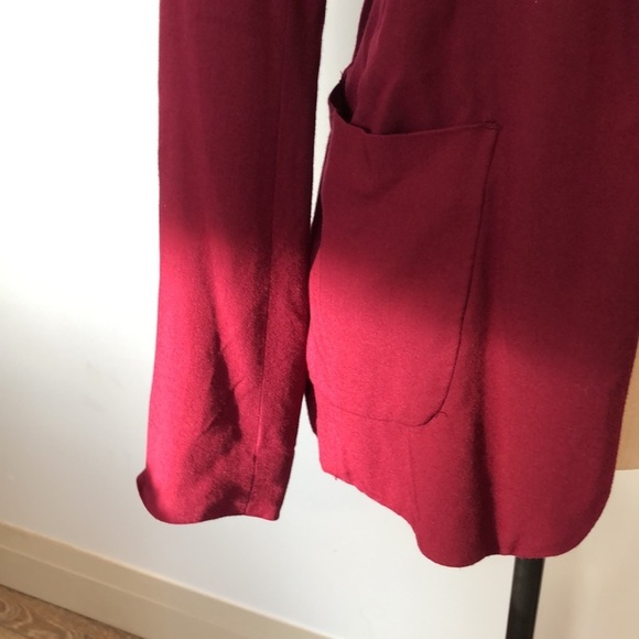Talula Aritzia  red blazer jacket collared SZ 2 - Picture 2 of 9